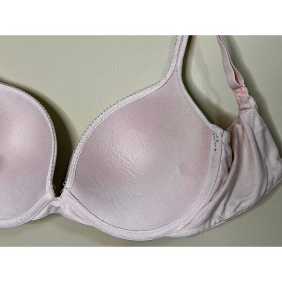 Victoria's Secret Push-Up Bra Size 32DDD Pink Padded Multi-Way Straps - Picture 8 of 10